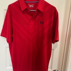 Under Armour Red Polo Shirt with Performance Fabric